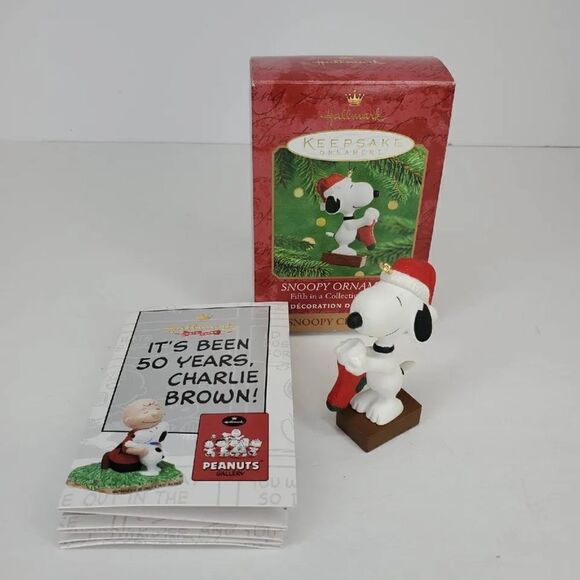 Vintage peanuts Snoopy Hallmark Keepsake OrnamentSnoopy Christmas Peanuts NIB - Picture 2 of 7
